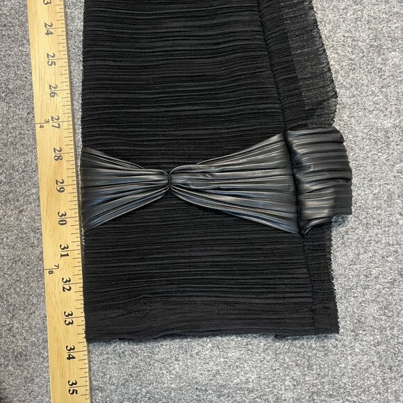 Manière De Voir Black Textured Mesh Overlay Flare Pants UK 4 / US 0 Womens - Picture 7 of 8